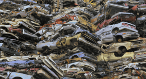 Waste crushed cars